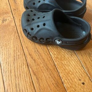 CROCS Black Slippers with Perforated Design and Croslite Foam